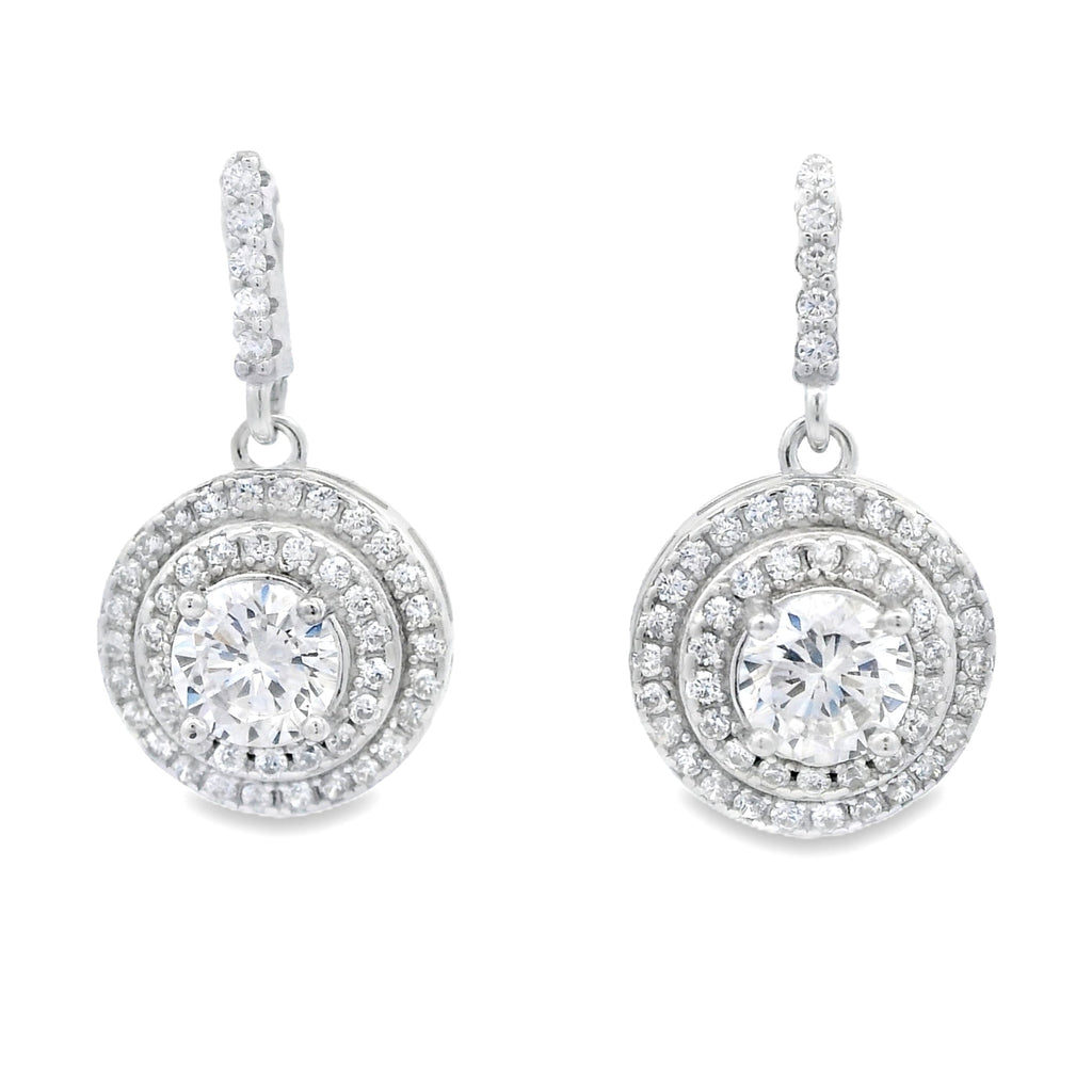 Cubic Zirconia Sterling Silver Earrings