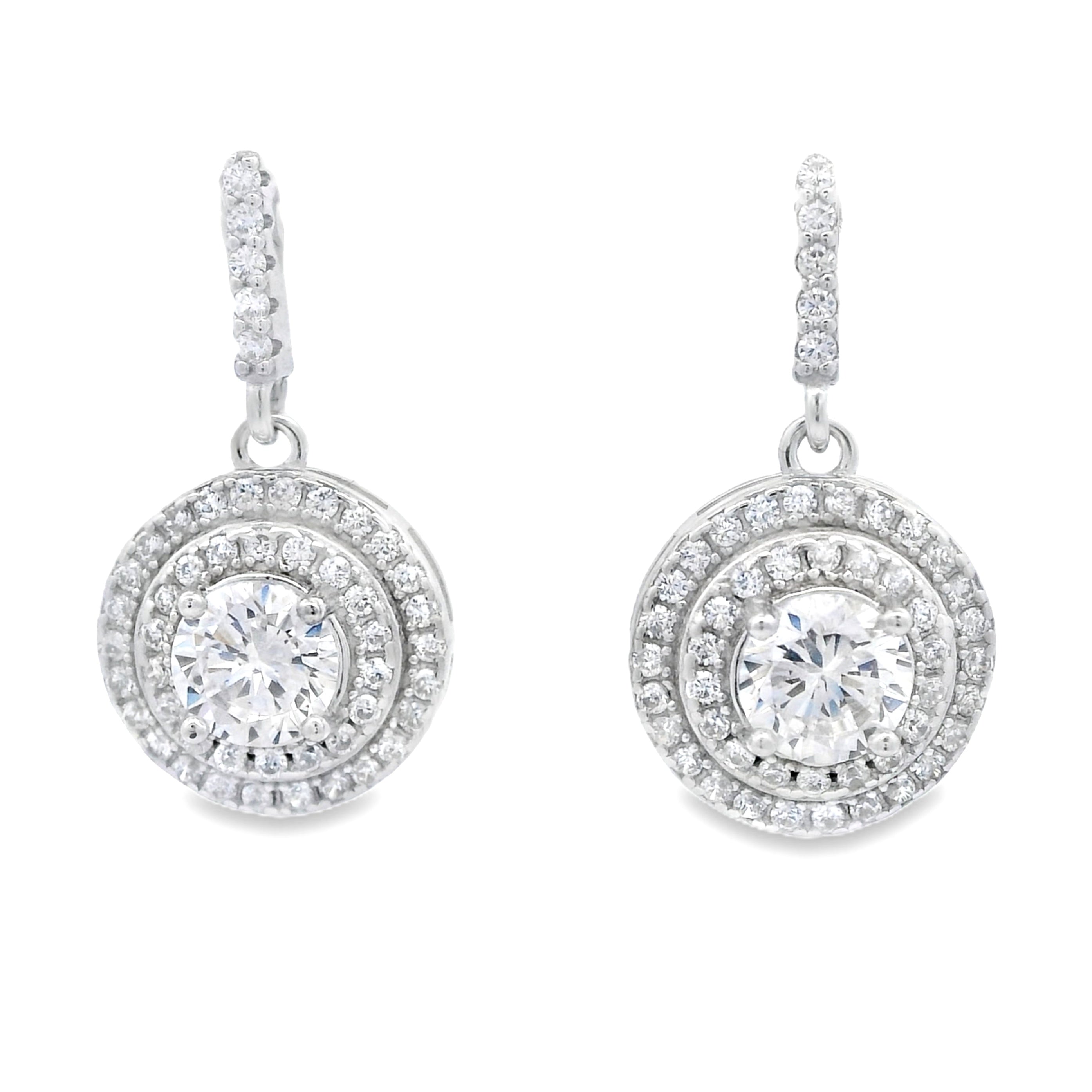 Cubic Zirconia Sterling Silver Earrings