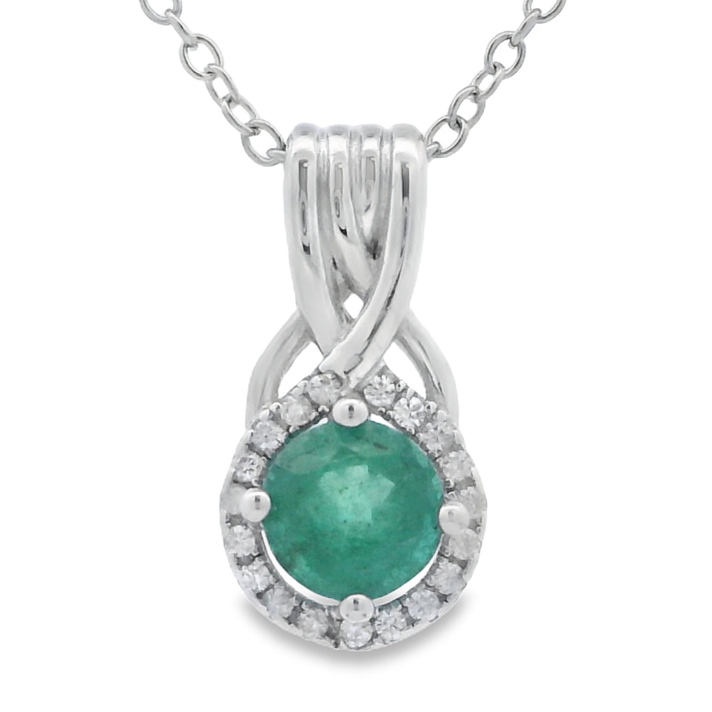 .58ct Esmeralda Zirconia Colgantes de Moda Plata Esterlina