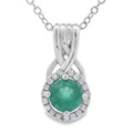 .58ct Esmeralda Zirconia Colgantes de Moda Plata Esterlina