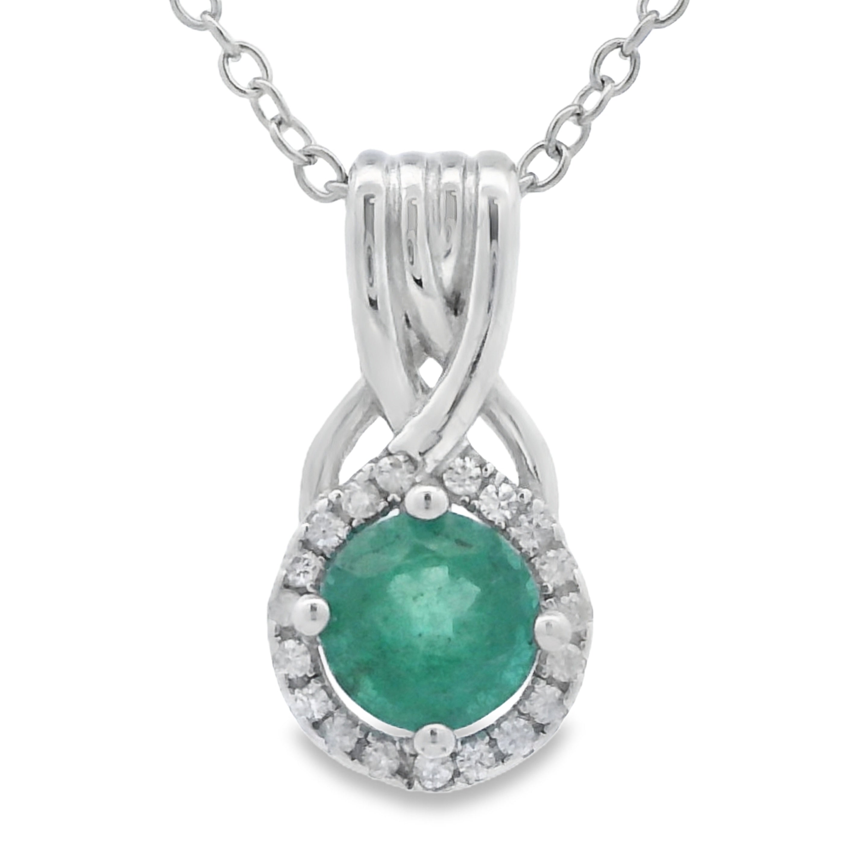 .58ct Esmeralda Zirconia Colgantes de Moda Plata Esterlina