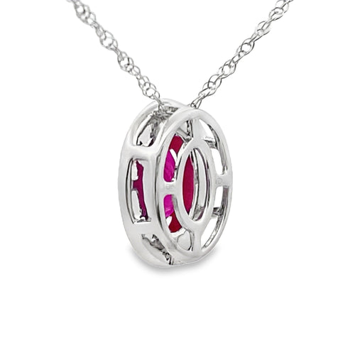 .63ct Ruby Diamond Fashion Pendants 10KT White Gold