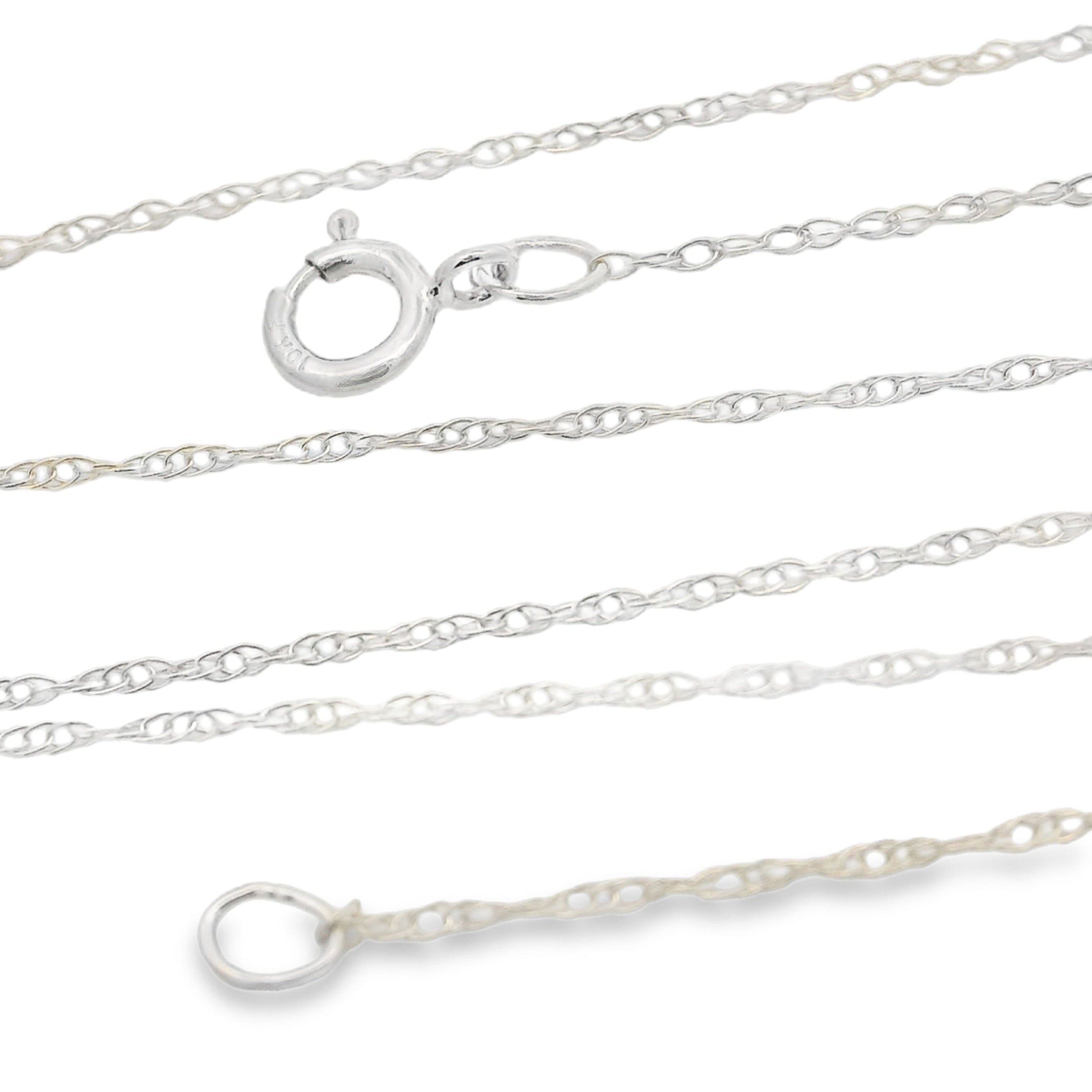Women's 10K White Gold Chains