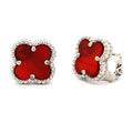 Pendientes de cornalina de plata de ley