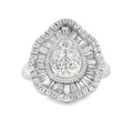 Genuine Cubic Zirconia Ring Sterling Silver