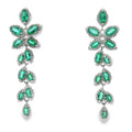 2.02ct Esmeralda Zirconia Colgantes de Plata Esterlina