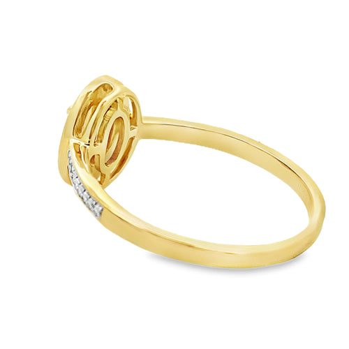 .62ct Garnet Diamond Ring 10KT Yellow Gold