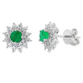 1.19ct Esmeralda Zircon Aretes Plata Esterlina