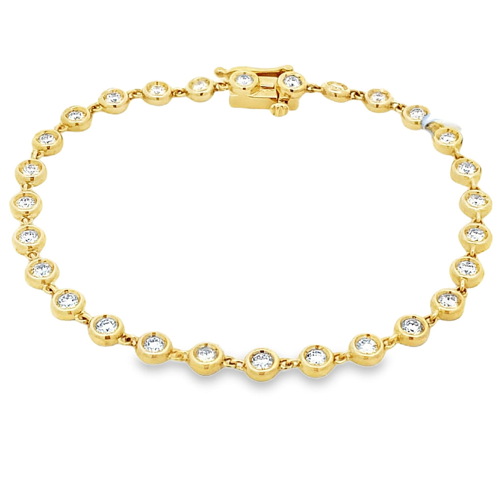 1.50ct Lab Grown Diamond Bracelet 10K Yellow Gold