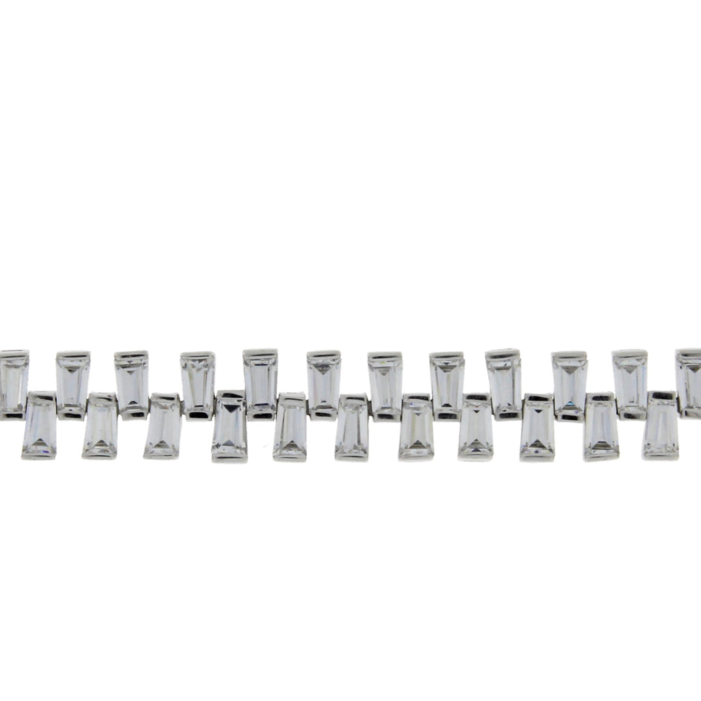 Cubic Zirconia Tennis Bracelet Sterling Silver