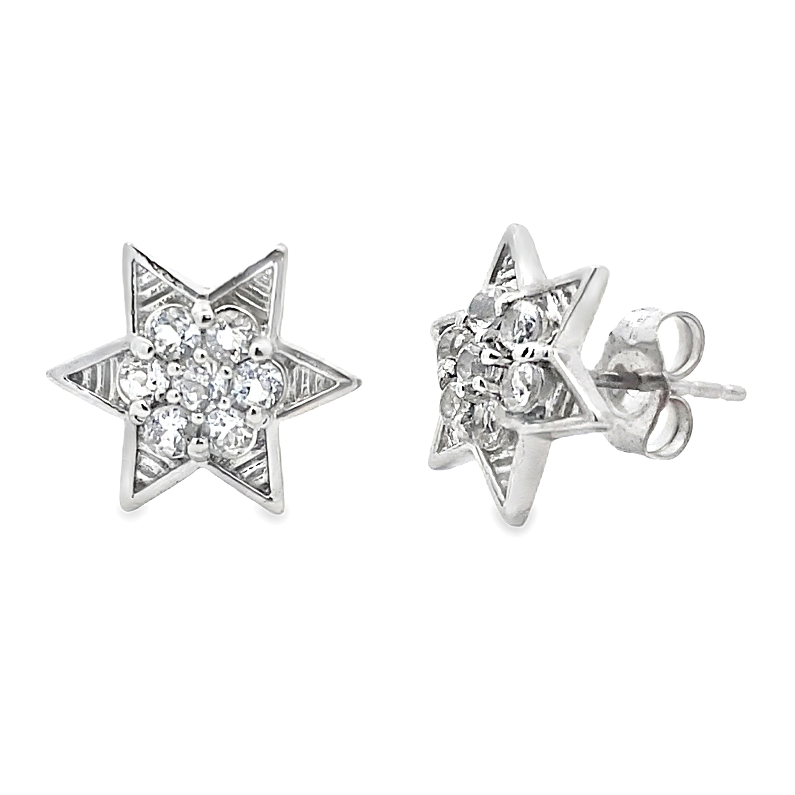 .50ct White Topaz Sterling Silver Earrings