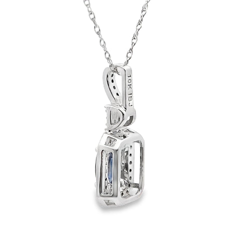 .66ct Sapphire Diamond Fashion Pendants 10KT White Gold