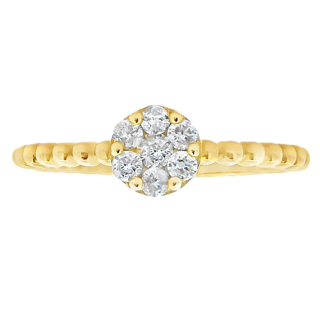 Natural .25ct Diamond Ring 10K Yellow Gold