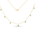 0.90 Carat Genuine Zambian Emerald 10K Yellow Gold Necklace