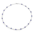 5.94 Carat Genuine Tanzanite .925 Sterling Silver Necklace