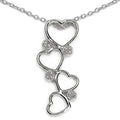 0.07 Carat Genuine White Diamond .925 Sterling Silver Pendant