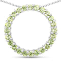 0.84 Carat Genuine Peridot .925 Sterling Silver Pendant