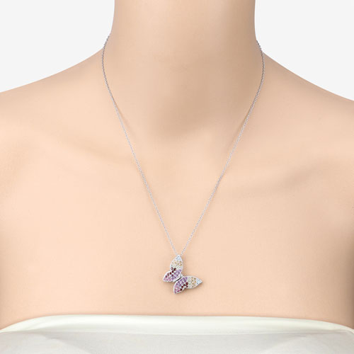 1.62 Carat Genuine Multi-Stone .925 Sterling Silver Pendant