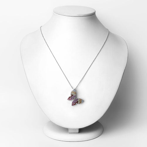 1.62 Carat Genuine Multi-Stone .925 Sterling Silver Pendant