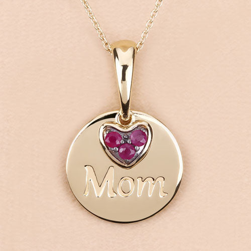 0.20 Carat Genuine Ruby .925 Sterling Silver Pendant