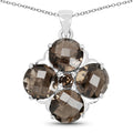 7.03 Carat Genuine Smoky Quartz .925 Sterling Silver Pendant