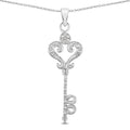 0.10 Carat Genuine White Diamond .925 Sterling Silver Pendant