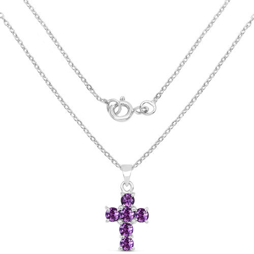 1.44 Carat Genuine Amethyst .925 Sterling Silver Pendant