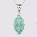 1.26 Carat Genuine Emerald .925 Sterling Silver Pendant