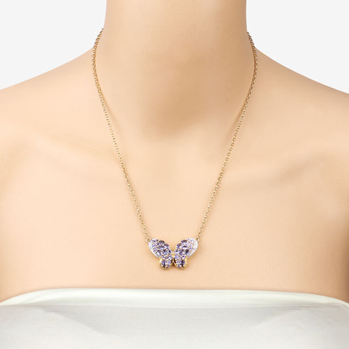 3.31 Carat Genuine Tanzanite and White Zircon .925 Sterling Silver Pendant
