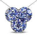 2.72 Carat Genuine Tanzanite .925 Sterling Silver Pendant