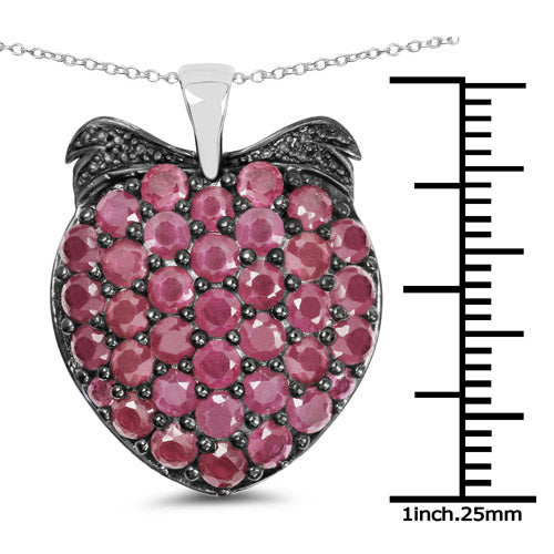 4.51 Carat Genuine Ruby .925 Sterling Silver Pendant