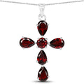 2.57 Carat Genuine Garnet .925 Sterling Silver Pendant