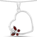 0.28 Carat Genuine Garnet .925 Sterling Silver Pendant
