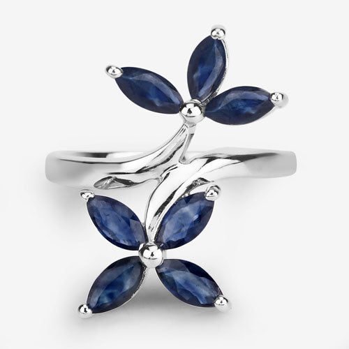 1.75 Carat Genuine Blue Sapphire .925 Sterling Silver Ring