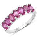 1.89 Carat Genuine Ruby .925 Sterling Silver Ring