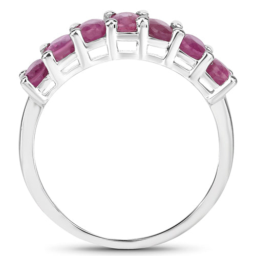 1.89 Carat Genuine Ruby .925 Sterling Silver Ring