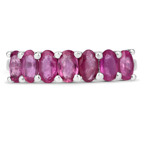 1.89 Carat Genuine Ruby .925 Sterling Silver Ring