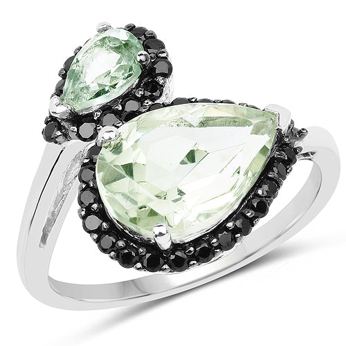 3.42 Carat Genuine Multi-Stone .925 Sterling Silver Ring