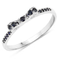 0.31 Carat Genuine Blue Sapphire 14K White Gold Ring