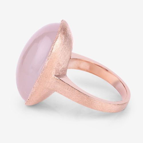 15.60 Carat Genuine Rose Quartz .925 Sterling Silver Ring