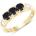 0.99 Carat Genuine Black Diamond .925 Sterling Silver Ring