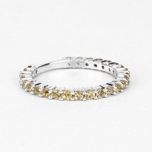 0.81 Carat Genuine Citrine .925 Sterling Silver Ring