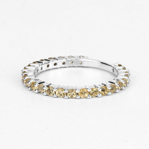 0.81 Carat Genuine Citrine .925 Sterling Silver Ring