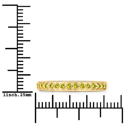 0.32 Carat Genuine Yellow Diamond 14K Yellow Gold Ring (I1-I2)