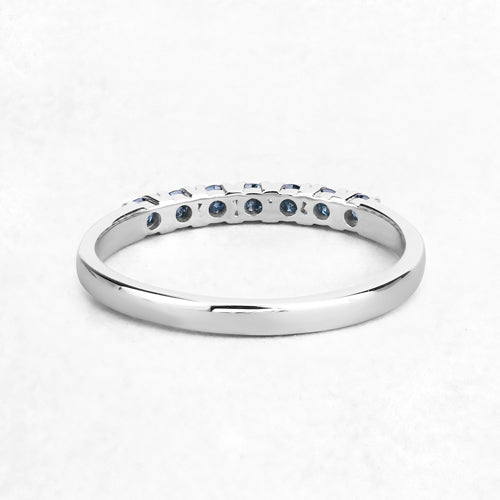 0.22 Carat Genuine Blue Diamond 14K White Gold Ring (I1-I2)