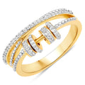 0.20 Carat Genuine White Topaz .925 Sterling Silver Ring