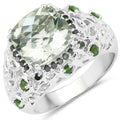 5.44 Carat Genuine Multi-Stone .925 Sterling Silver Ring