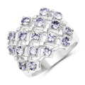 1.53 Carat Genuine Tanzanite .925 Sterling Silver Ring