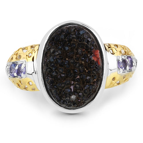 4.74 Carat Genuine Multi-Stone .925 Sterling Silver Ring