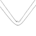 14K White Gold 18-inch 1.5mm Lite Rope Chain with Lobster Clasp